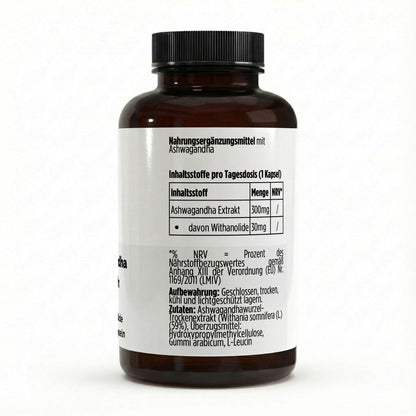 Ashwagandha Kapseln – 90 vegan | Standardisierter Extrakt für deinen bewussten Alltag