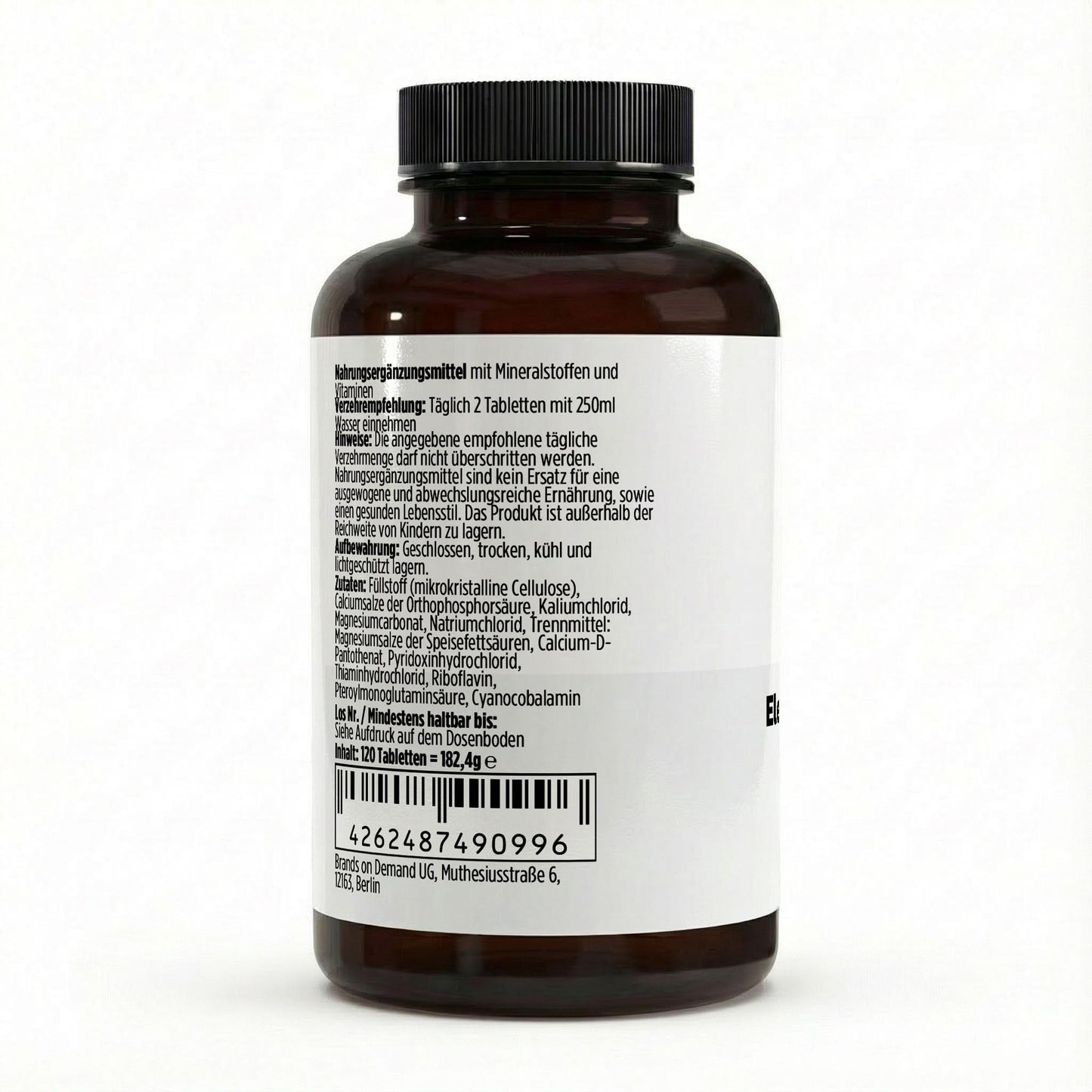 Hydration Reserve: Elektrolyt Komplex – 120 vegane Tabletten für Muskelfunktion und weniger Müdigkeit