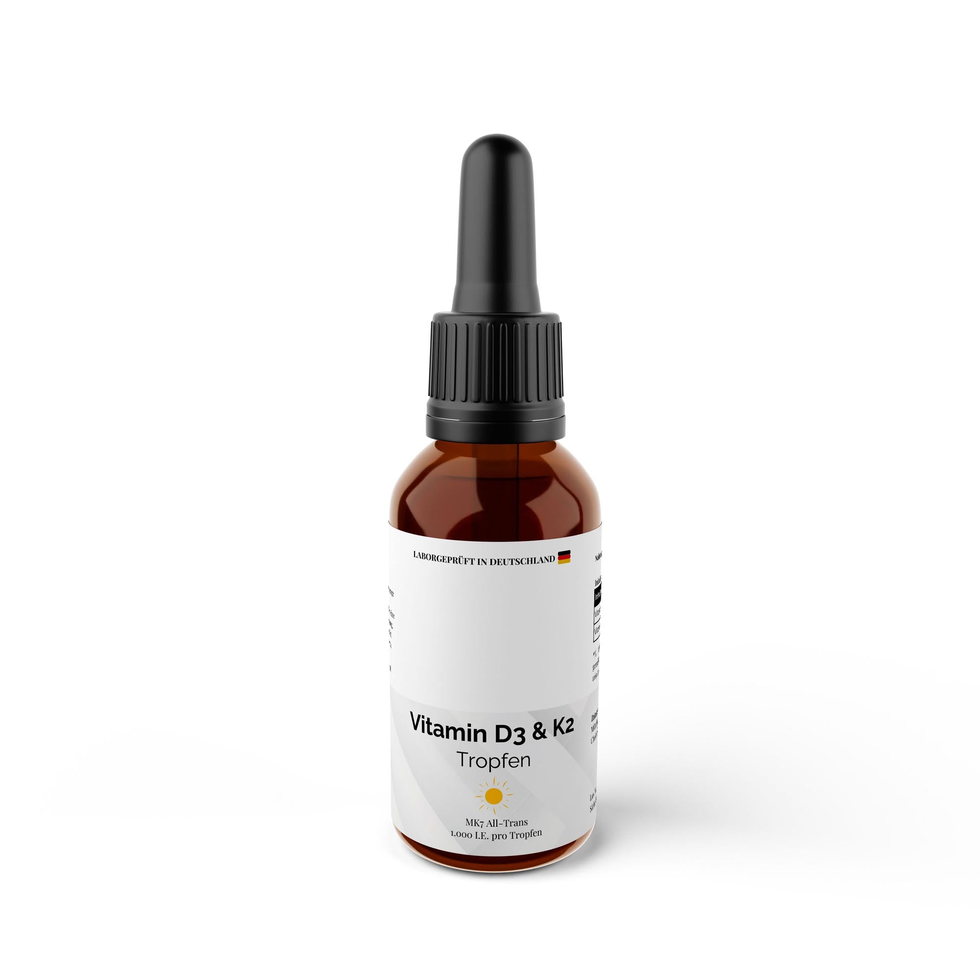 Vitamin D3 + K2 – 1.700 Tropfen à 1.000 I.E. | 50 ml Tropfen für Knochen und Immunsystem