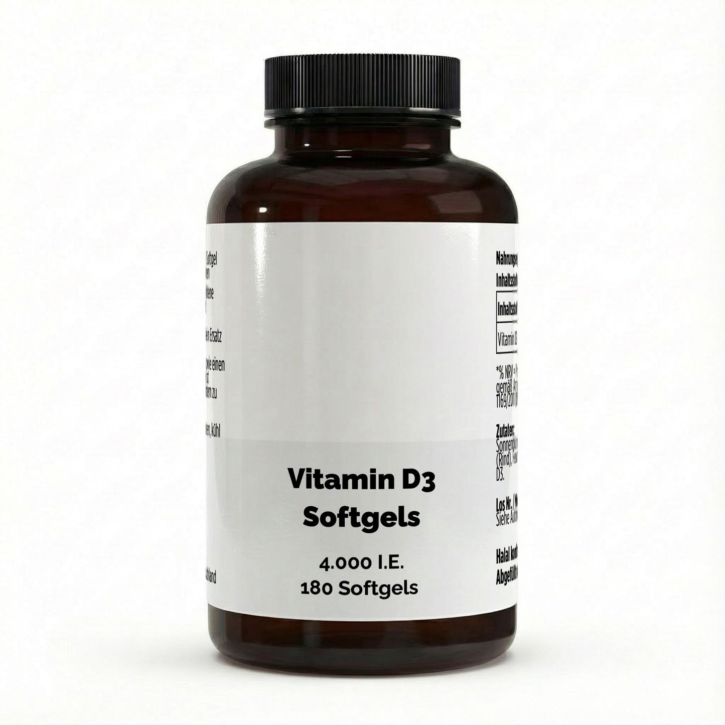 Vitamin D3 4.000 I.E. – 180 Softgels | Vitamin D für Knochen, Muskeln und Immunsystem