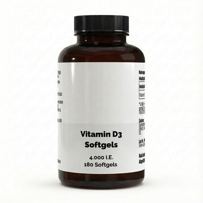 Vitamin D3 4.000 I.E. – 180 Softgels | Vitamin D für Knochen, Muskeln und Immunsystem