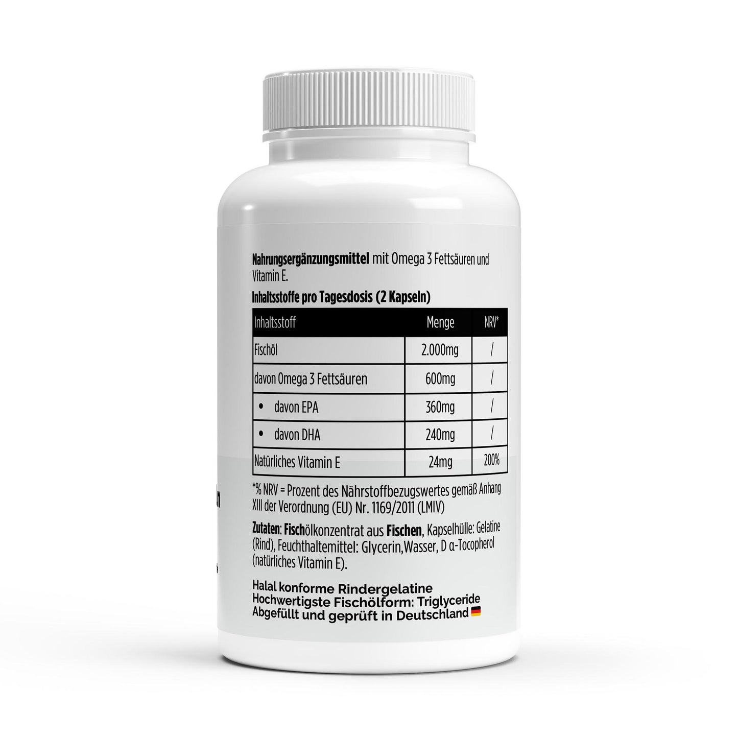 Omega 3 Triglyceride 18/12 – 120 Softgels | Fischöl mit Halal-Gelatine