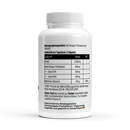 Omega 3 Triglyceride 18/12 – 120 Softgels | Fischöl mit Halal-Gelatine