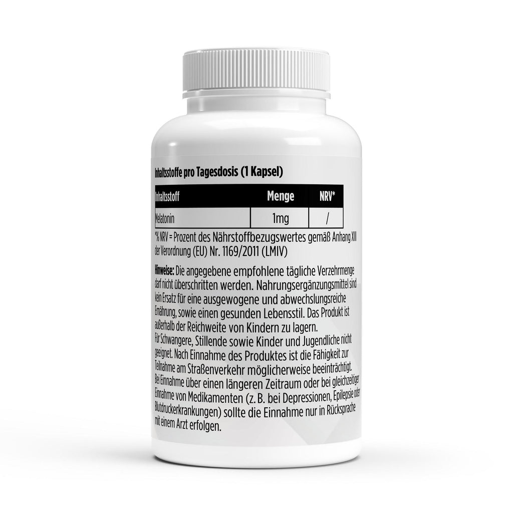 Melatonin 1 mg – 75 Kapseln | Kapseln für deine Abendroutine