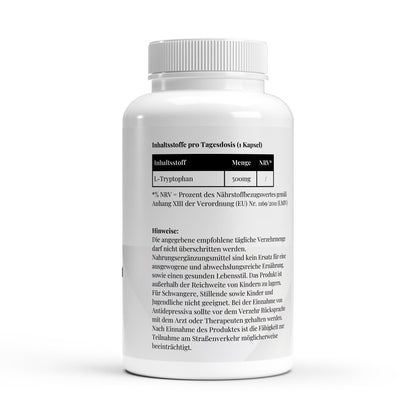 L‑Tryptophan Kapseln – 500 mg | Nahrungsergänzung für deine bewusste Abendroutine
