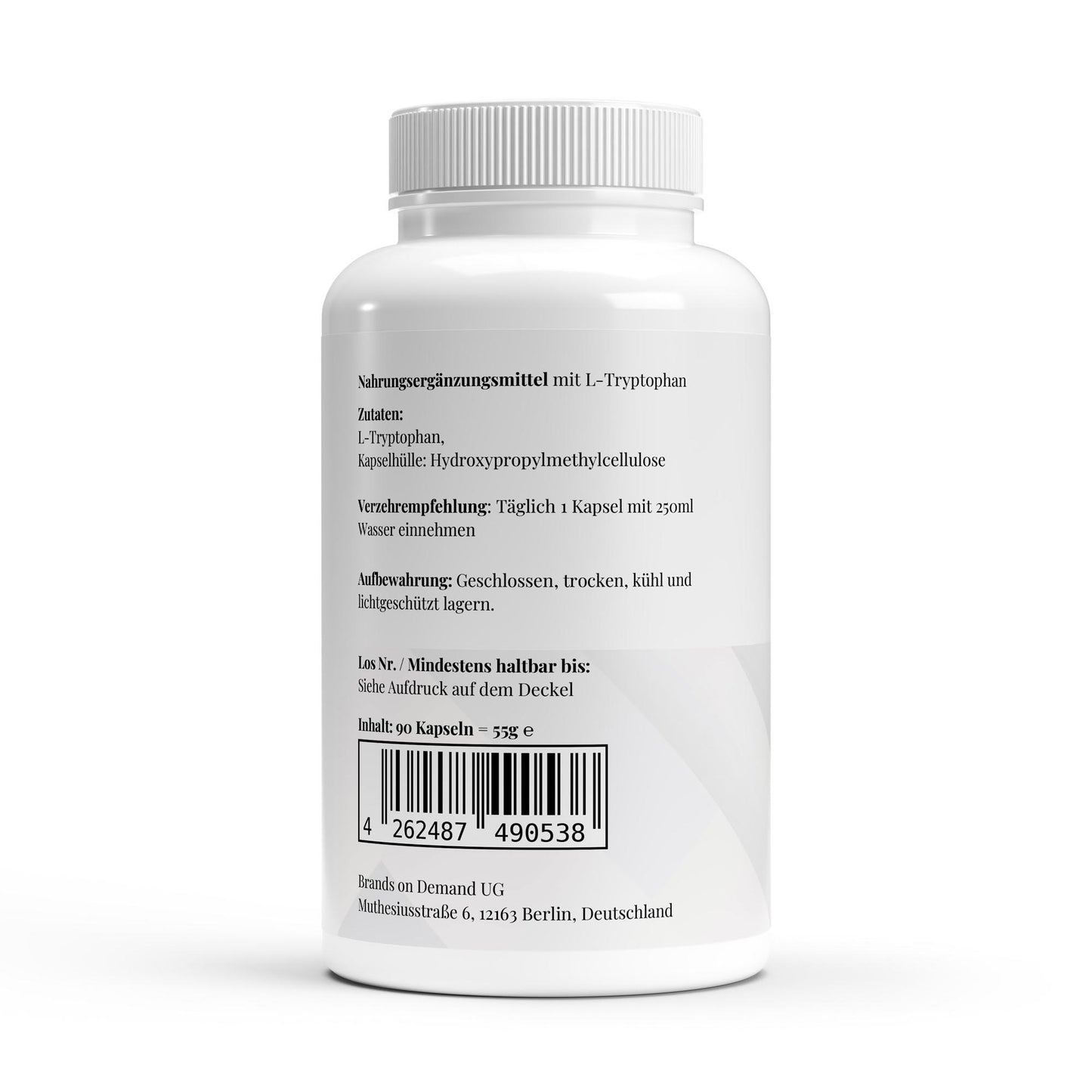 L‑Tryptophan Kapseln – 500 mg | Nahrungsergänzung für deine bewusste Abendroutine