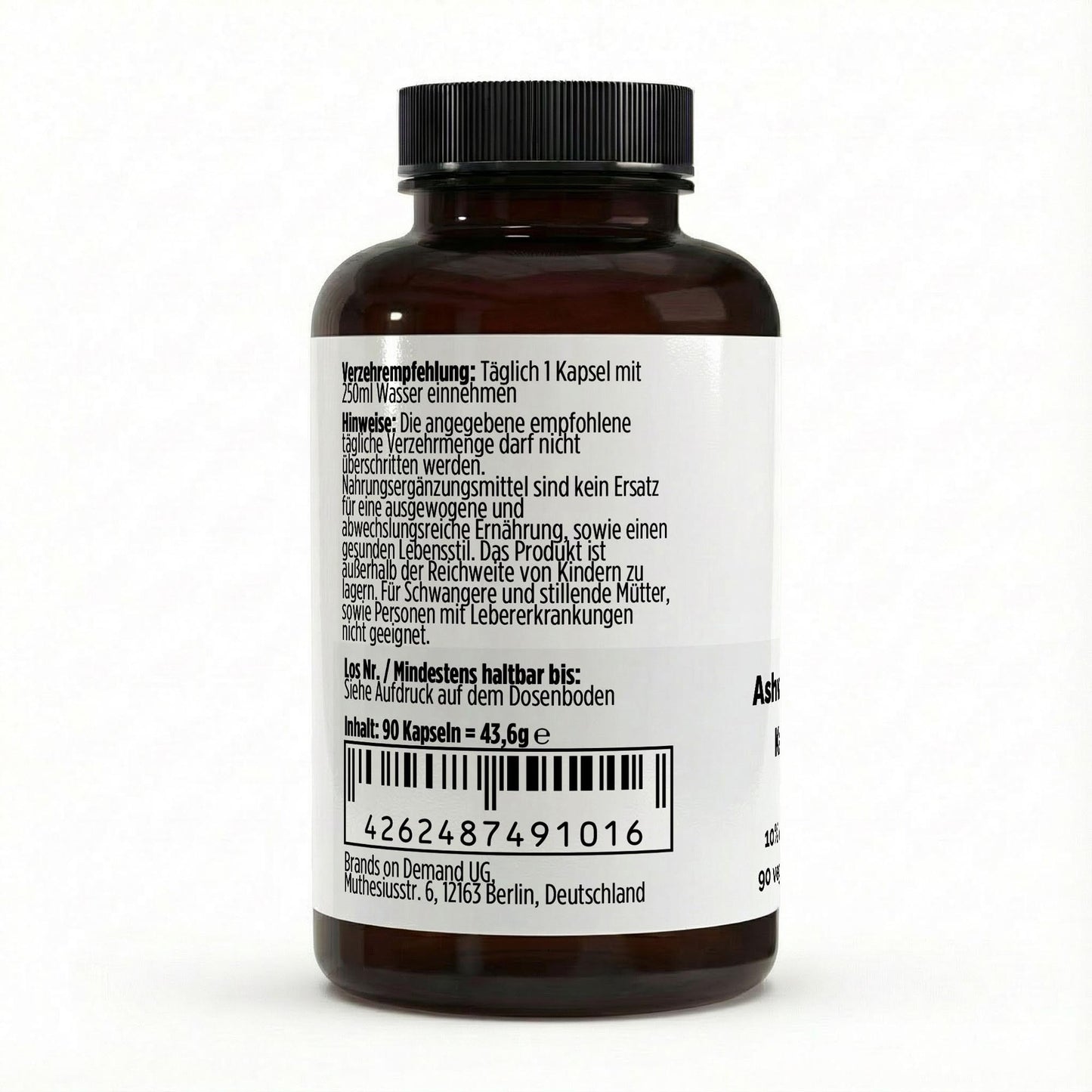 Ashwagandha Kapseln – 90 vegan | Standardisierter Extrakt für deinen bewussten Alltag