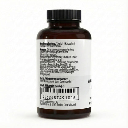 Ashwagandha Kapseln – 90 vegan | Standardisierter Extrakt für deinen bewussten Alltag