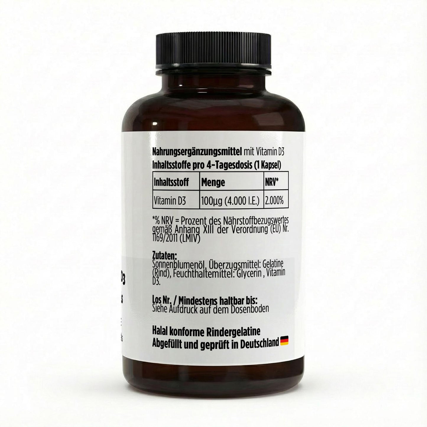 Vitamin D3 4.000 I.E. – 180 Softgels | Vitamin D für Knochen, Muskeln und Immunsystem