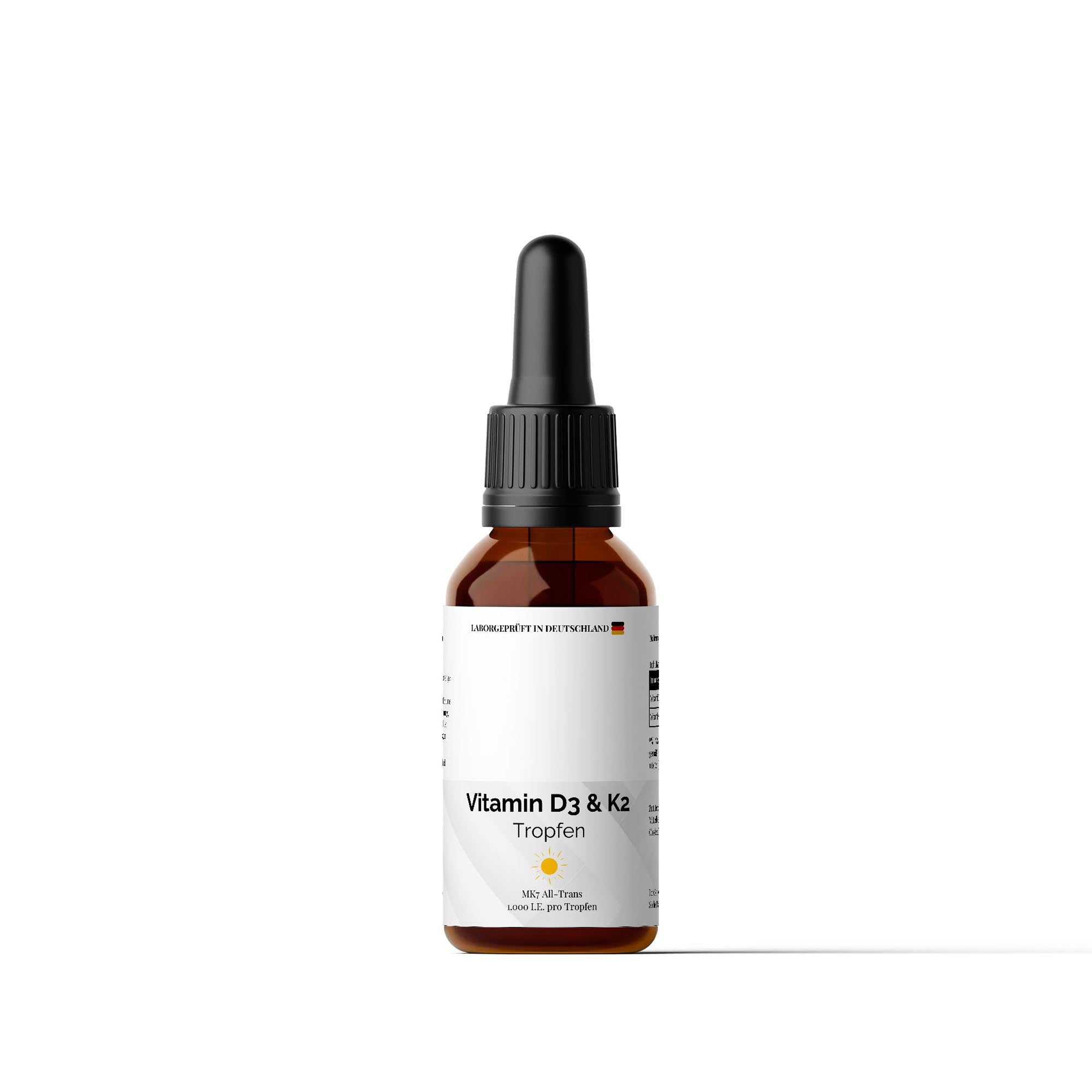 Vitamin D3 + K2 – 1.700 Tropfen à 1.000 I.E. | 50 ml Tropfen für Knochen und Immunsystem